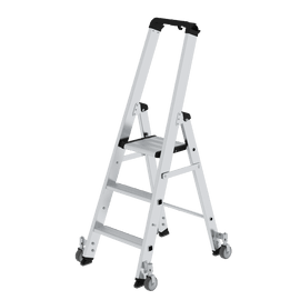 Escaleras plegables de aluminio - Acceso por 1 lado, con ruedas