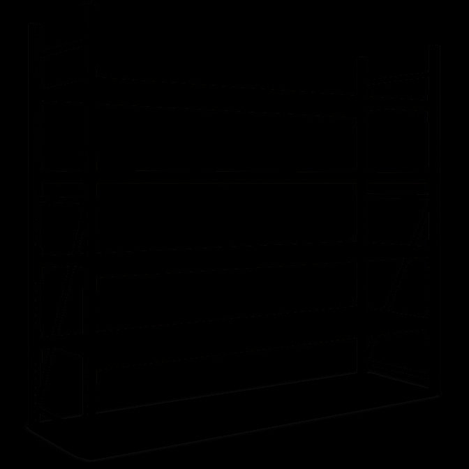 Breedvakstellingen, systeem Flex, houtvezelvloeren, 4 niveaus, blauw, verzinkt, 25784