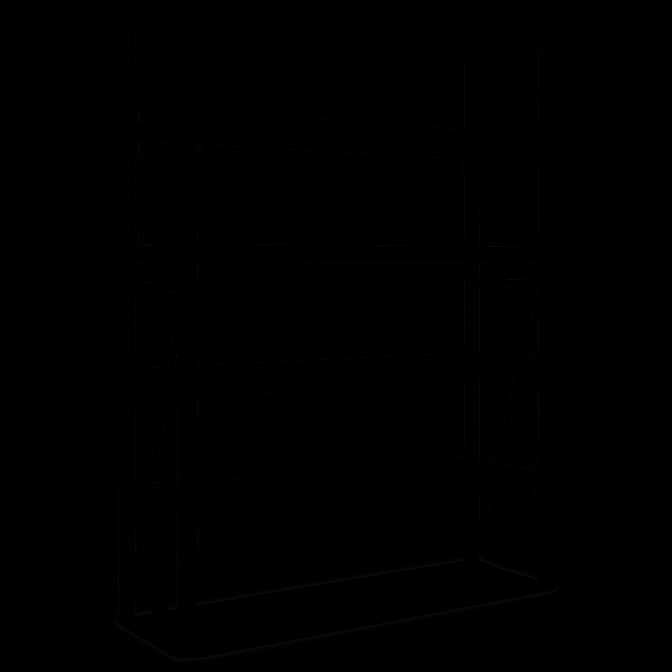 Weitspannregale System Flex, Spanplattenböden, Fachebenen: 4, blau, verzinkt, 33127