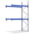 Palettenregale System PRO, Fachebenen: 2, blau, verzinkt, 31293