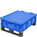 Bacs gerbables norme Europe, série XL, semelles, bleu, 22617