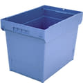 Bacs de distribution MB à fond nervuré, bleu-gris, 17603