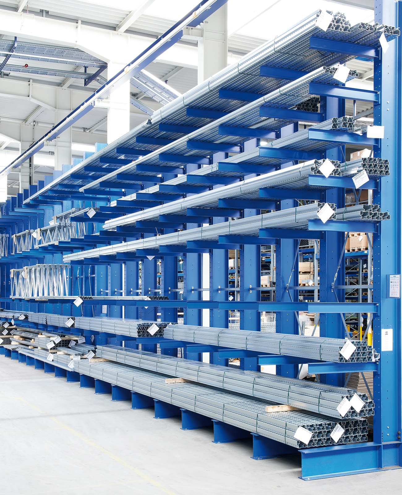 Konzolové regále extra ťažké vyhotovenie, jednostranné prevedenie, modrá, IMG_31965