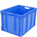 Eurostapelbakken XL met dubbele bodem, blauw, 22574