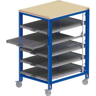 Mobile compact storage units - 4 Shelf levels. 70% extraction. | BITO