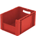 European size stacking containers XL, short side pick opening, red, 14981