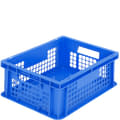 Bacs gerbables norme Europe, série BN, parois ajourées, bleu, 1279