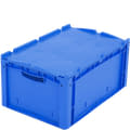 Eurostapelbakken XL met dubbele bodem, blauw, 14306