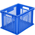 Bacs gerbables norme Europe, série BN, parois ajourées, bleu, 1281