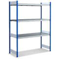 Grootvakstellingen met stalen legborden, blauw, 27104