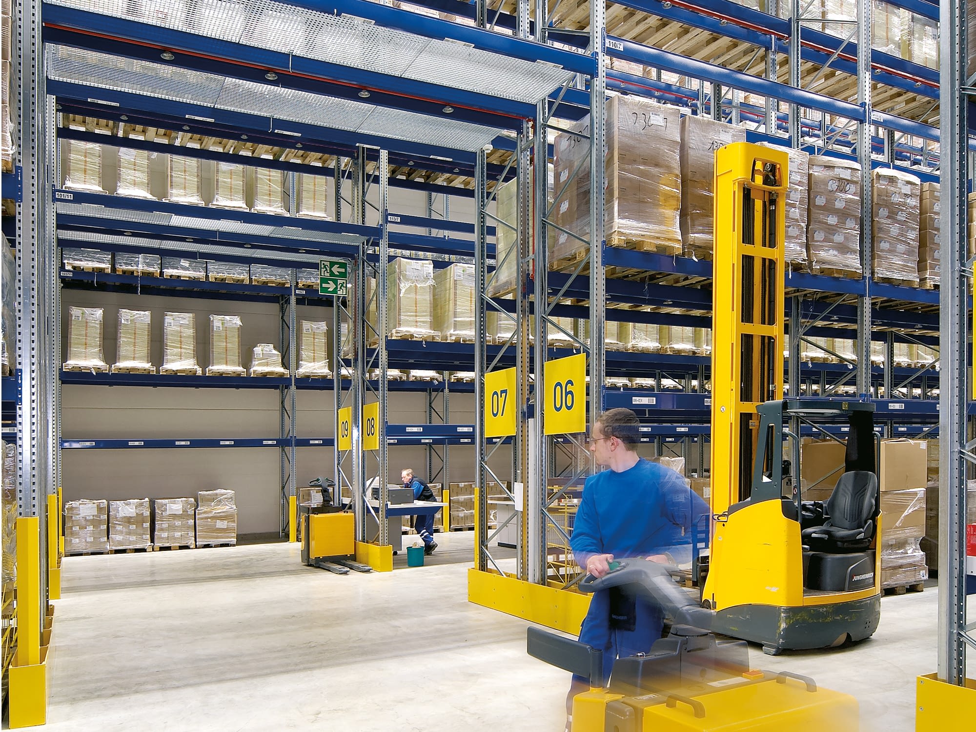 Paletové regále Systém PRO, modrá, pozinkované, IMG_22419