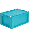 Small parts containers KLT, snap lock, turquoise, 22242