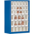 Ophangkast met openklapbare bakjes, blauw, 14865