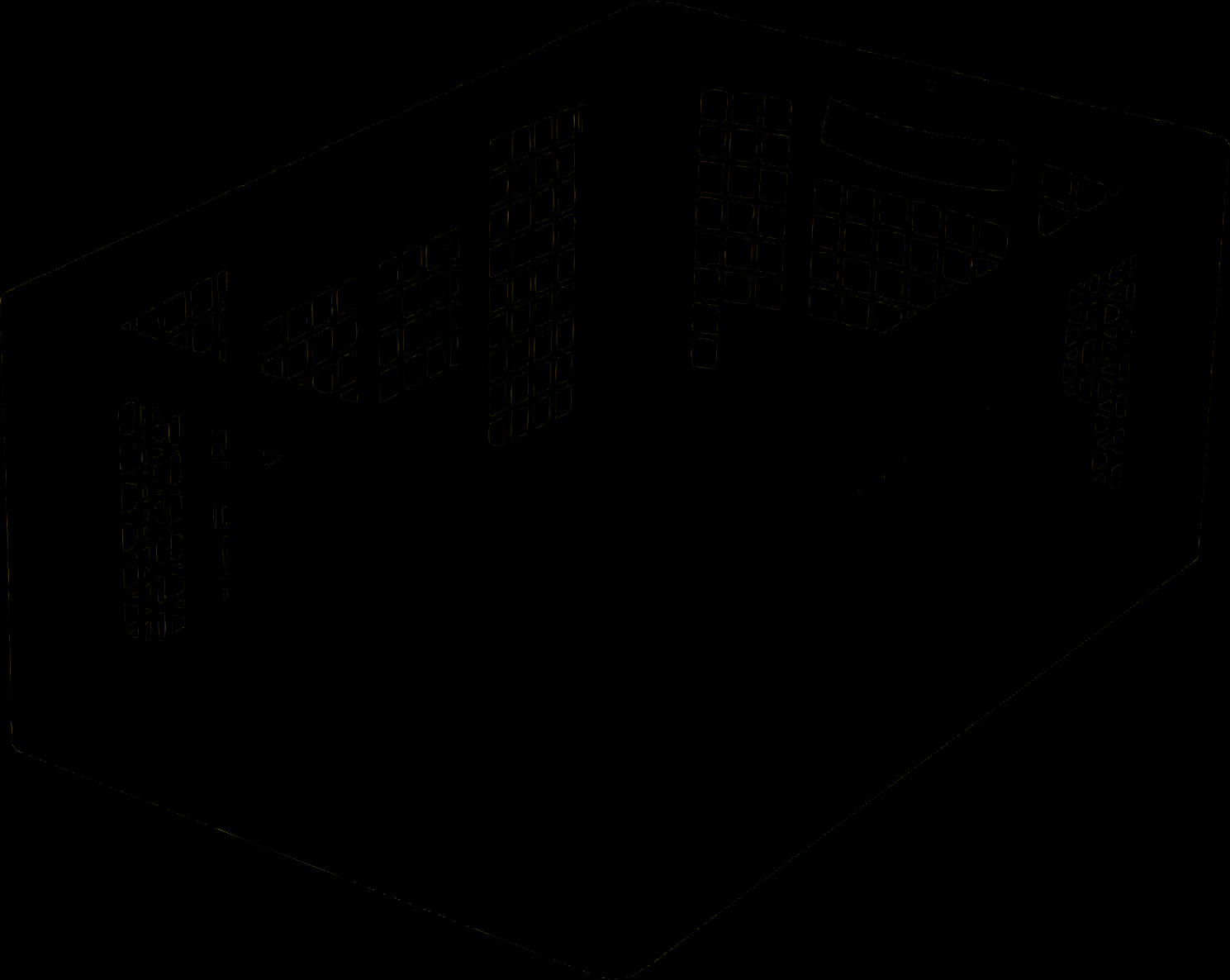 Eurostapelbehälter XL mit durchbrochenen Böden und Wänden, blau, 43-18493