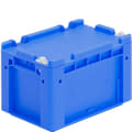 Eurostapelbakken XL, met gesloten wanden, blauw, 30411
