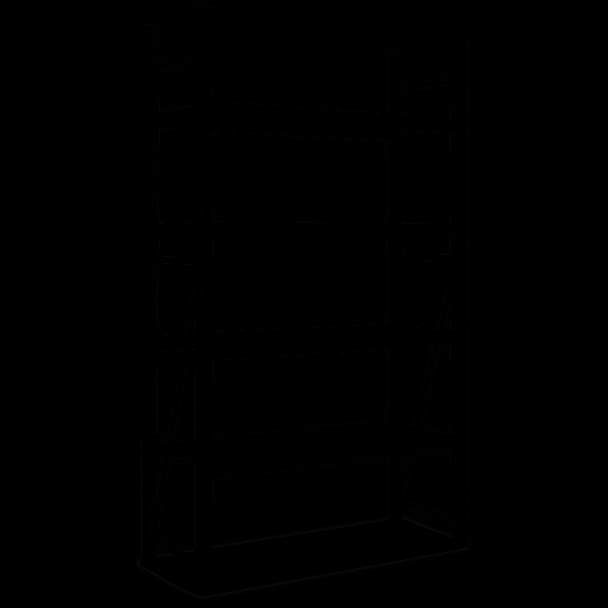 Weitspannregale System Flex, Spanplattenböden, Fachebenen: 4, blau, verzinkt, 25772